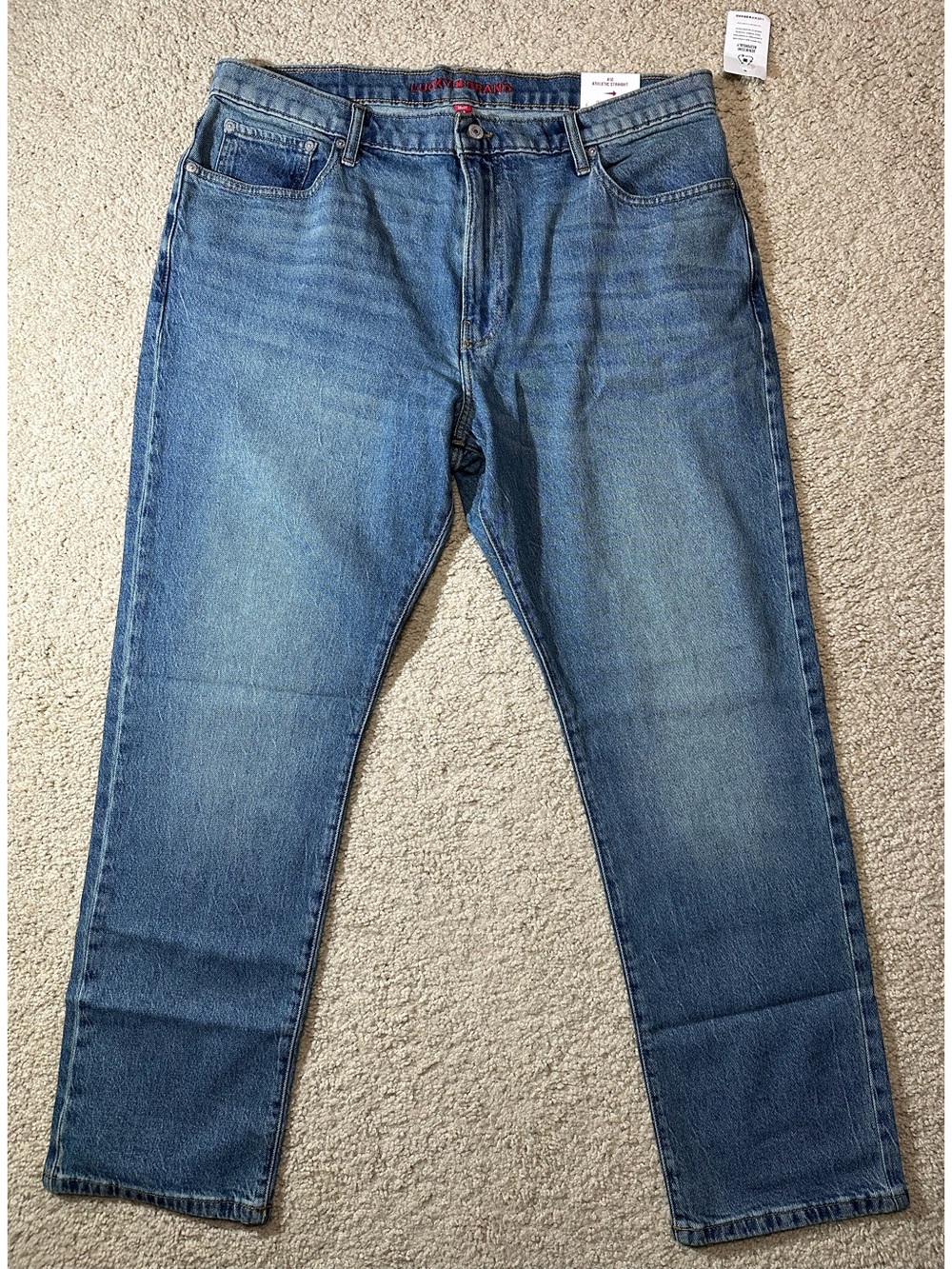 Lucky Brand 410 Athletic Straight Jeans Denim Pants Men Size 38x30